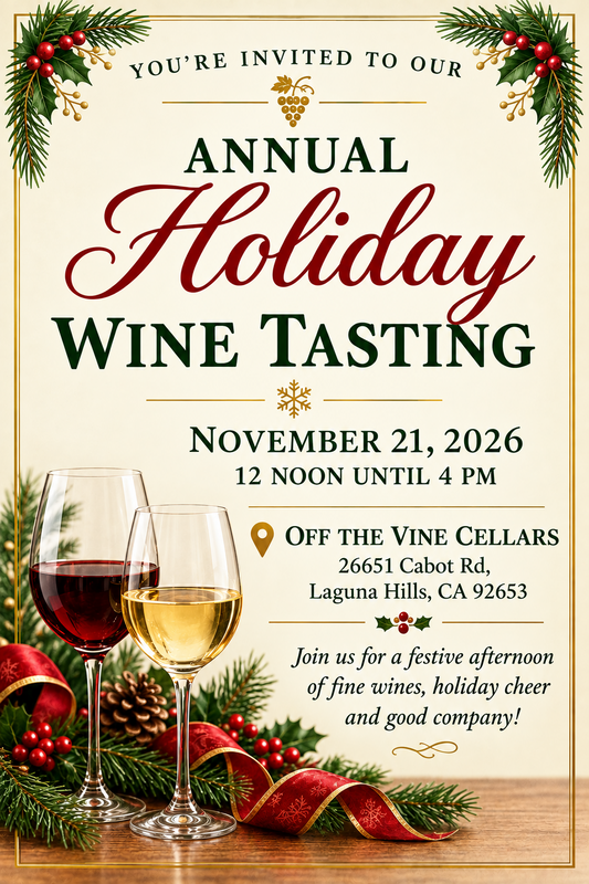 HOLIDAY WINE TASTING!!